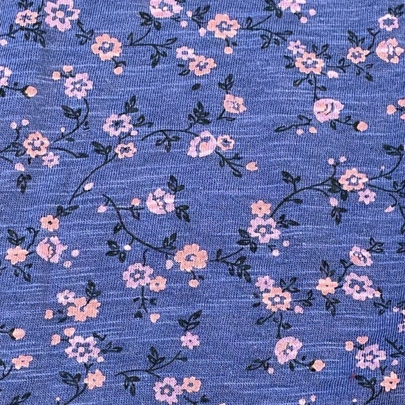 NWT Lucky Brand Floral Print Lace Inset Peasant Top Long Sleeve V Neck Sz XS - Picture 11 of 16